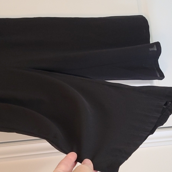 TRÏBE SOLID Black Sheer Culottes with Elastic Waistband Size Small NWT - Picture 6 of 11